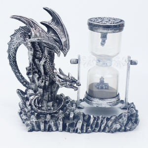 Oeuvre d'art créative faite à la main Artisanat <span class=keywords><strong>Dragon</strong></span> Sand Timer Hourglass Statue Decor - Product Image 1