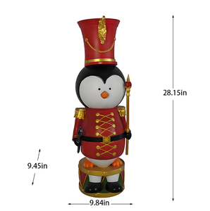 รูปปั้นเพนกวิน<span class=keywords><strong>ทหาร</strong></span>เรซิ่นขนาดใหญ่สำหรับตกแต่งคริสต์มาสทั้งในร่มและกลางแจ้ง - Product Image 4