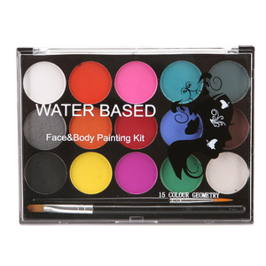 Paleta de Pintura Facial y Corporal a Base de Agua de 15 Colores, Lavable, Fluorescente, Kit de Maquillaje para Festivales - Product Image 5