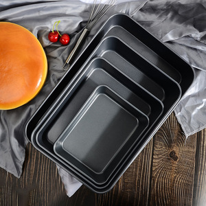Moule de cuisson rectangulaire multi-tailles en acier au carbone antiadhésif avec revêtement Téflon pour gâteaux, biscuits et pains – Ustensile de cuisson pour four de cuisine - Product Image 3