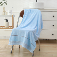 Serviettes de bain de luxe 100 % coton, carrées, épaisses, en tissu éponge uni, antimicrobiennes, écologiques, pour la maison