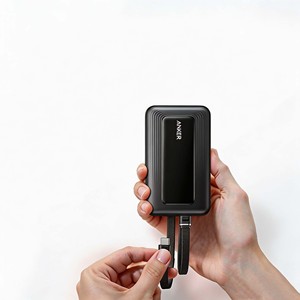 Banque d'alimentation portable Anker 20000mAh avec câbles Type-C doubles intégrés, charge rapide 45W max, chargeur bidirectionnel PD - Product Image 5