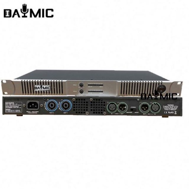 Factory Mini Power Amplifier 2x600 Watts Sound Power Amplifier 1U Class d 2 Channel Amp Universal Amplifiers for Ktv Dj
