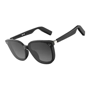 2020 Hoge Kwaliteit Trendy Zonnebril Vrouwen Oversized Mode Zonnebril Met Oortelefoon Bluetooth Draadloze