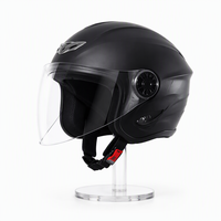 Casque de moto amovible 3/4 ouvert, aérodynamique et ventilé, blanc