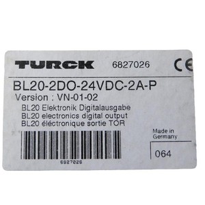 โมดูลเอาต์พุตดิจิตอล Turck Bl20 2Do 24Vdc 2A P ผลิตในเยอรมนี - Product Image 2