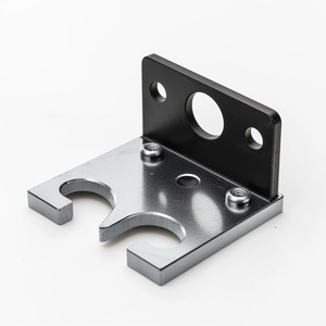 Custom Black Coating Precision Laser Cutting Sheet Metal L Shaped <b>Angle</b> Mounting <b>Bracket</b> OEM Factory Wholesale - Product Image 5