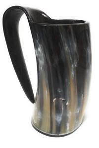 Jarra de Cuerno Natural para Beber, Acabado Pulido para Cerveza y Hidromiel, Jarra de Cuerno Hecha a Mano con Diseño Medieval Tradicional a Bajo Costo - Product Image 4