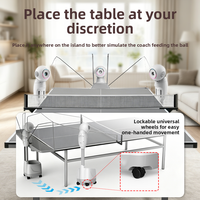 Lanceur de balles de tennis de table intelligent sur pied PUSAN DORA MAX, entraîneur professionnel pour la maison