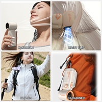 Ventilateur portable turbo à clipser à la taille pour extérieur, 100 niveaux de vitesse, 24000 tours/min, rechargeable 3000 mAh, refroidissement mains libres