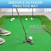 Tapis de golf d'intérieur professionnel 3,3x10 pieds en gazon artificiel (EVA/PP) avec fosse à sable pour la pratique à domicile