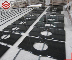 Tùy chỉnh thực hiện đánh bóng pha lê đen Bazan g684 Granite Countertop Vanity Tops Trung Quốc biệt thự khách sạn phòng tắm nhà bếp giải pháp - Product Image 1
