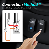 Interruptor basculante de control Starlink de 12V 20A serie L con LED dual ON-OFF de 5 pines, impermeable, para coche, RV, marina, CE ROHS, venta al por mayor