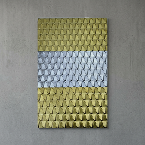 กระเบื้องตกแต่งผนังเซรามิกเคลือบเงาสีทองเงิน รุ่น Third Fired ขนาด 300x600 มม. ลายดิจิตอล - Product Image 5
