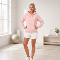 Sweat à capuche personnalisé pour femme, 100% polyester, capuche avec cordon de serrage, poche kangourou, streetwear décontracté pour femme
