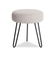 Pouf ottoman moderne de luxe avec pieds en métal, chaise de salle à manger en velours coloré pour restaurant, hôtel, café, villa