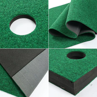 Tapis d'entraînement de golf Shuran, 12 trous, pliable, portable, en flanelle, pour entraînement en intérieur et en extérieur, tapis de golf vert OEM SRGPM2