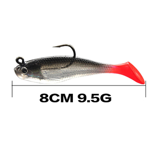 Fabrika doğrudan satış Burst 8Cm 9.5G yumuşak yem paketi kurşun balık T kuyruk yem mandalina balık levrek - Product Image 3