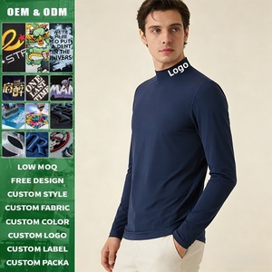 เสื้อเบสเลเยอร์กอล์ฟแขนยาว คอเต่า ผ้าวอร์สเตด ระบายอากาศ แห้งเร็ว เป็นมิตรกับสิ่งแวดล้อม ป้องกันรังสียูวี เหมาะสำหรับฤดูใบไม้ผลิและฤดูร้อน ปรับแต่งได้ - Product Image 1