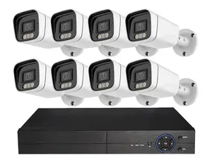 H.265 2MP TUYA akıllı Video güvenlik CCTV ağ kamerası 1080P HD Set sistemi 8CH Camara de Seguridad POE NVR kiti