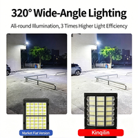 Lampadaire solaire IP67 étanche avec détection de mouvement, télécommande, minuterie, du crépuscule à l'aube, haute luminosité pour route et jardin