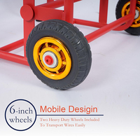 Distributeur de câbles en métal rouge JH-Mech, facile à installer, multi-bobines, largement utilisé avec un rangement de câbles mobile