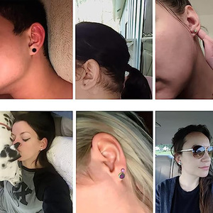 Pendientes de Acero Inoxidable de 6 mm y 8 mm, Redondos, Unisex, Joyería de Moda, Forma de Mancuerna - Product Image 3