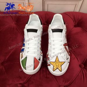 Zapatos Deportivos de Diseño de Lujo para Hombre y Mujer, Zapatillas de Cuero Genuino de Alta Calidad con Cierre de Cordones y Forro de Cuero Auténtico - Product Image 2