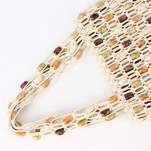 Nouveau <span class=keywords><strong>sac</strong></span> à main pour femme de grande capacité, style vintage européen et américain, avec un design tissé à la mode et des perles - Product Image 2