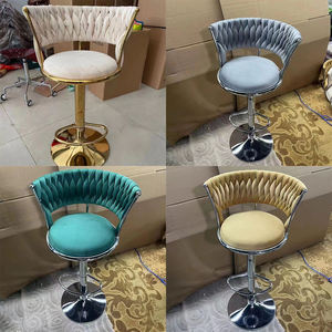 Tabouret de bar pivotant réglable en hauteur de style luxe léger K pour usage commercial, idéal pour la maison, les salons et les bureaux de caisse - Product Image 5