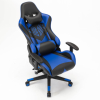 Chaise d'ordinateur robuste avec dossier haut, assise large et système d'inclinaison réglable pour adultes, chaise de jeu en cuir, vente en gros
