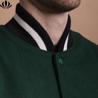 Chaqueta Varsity de Invierno Casual para Hombre, en Lana y Cuero, con Bolsillos Interiores y Botones a Presión, Servicio OEM, Gran Venta