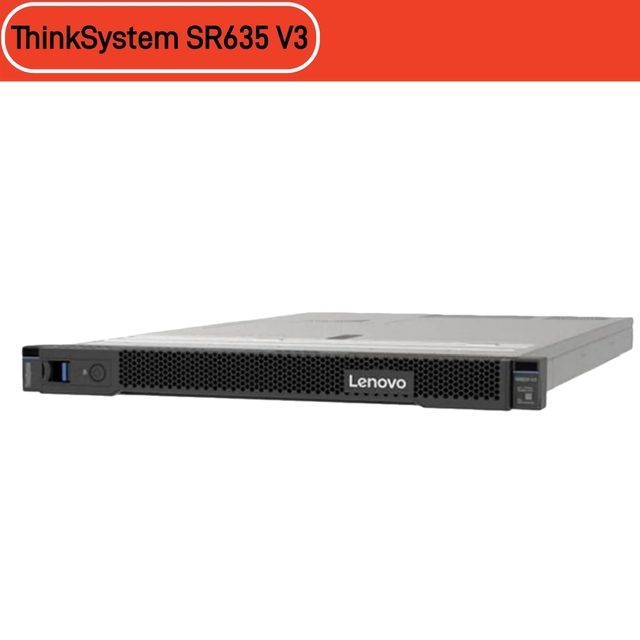 Lenovo Server Full Series ThinkSystem SR635 V3 Server 1-socket 1U Rack Server Virtualization Cloud Computing Platform