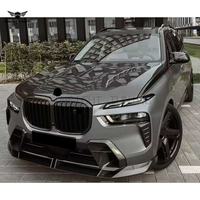 Kits de carrosserie 100% carbone sec pour BMW X7 G07 LCI 2022-2026 – Kit de conversion de pare-chocs style LD avec lèvre de spoiler avant