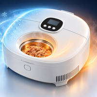 Distributeur automatique de nourriture pour animaux de compagnie, réfrigéré et chauffant, programmable pour 5 repas, avec refroidissement par semi-conducteur, 175 ml x 5 bols