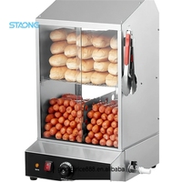 Vitrine chauffante commerciale pour hot-dogs, armoire chauffante pour aliments, machine à hot-dogs, cuiseur vapeur pour burgers pour magasin et snack-bar