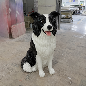 Estatua de Resina Grande Personalizada de Border <span class=keywords><strong>Collie</strong></span> a Tamaño Real, Colorida, Hecha a Mano, con Diseño de Toro, para Exteriores, de Angels Mall - Product Image 2