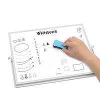 Tableau blanc de bureau en stock 25x25cm 30x40cm Mini tableaux effaçables à sec avec rotation à 360° °   Bouton réglable pour la présentation de notes de réunion