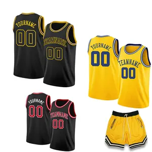 Wholesale basketball clothes set mens reversible team basketball shirt uniform custom jersey basketball wear jersey