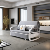 Sofá Cama Plegable de Doble Uso, Nuevo Modelo 2025, Pequeño, Multifuncional, con Almacenamiento, Cama Individual Retráctil