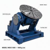 Positionneur de soudage rotatif horizontal industriel 3 axes WB3S-1000 1000 kg pour cellule de soudage robotisée avec contrôle intégré au robot