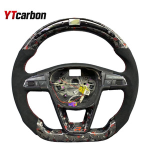 YTcarbon para Seat Leon Mk3 FR <span class=keywords><strong>Cupra</strong></span> volante de estilo de cuero completo volante de coche deportivo accesorios de coche - Product Image 5