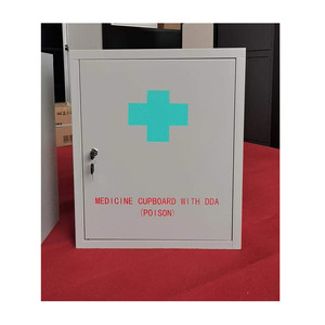 Armoire de <span class=keywords><strong>pharmacie</strong></span> en acier pour le stockage des dossiers médicaux, mobilier hospitalier pour les soins d'urgence, boîte de premiers secours - Product Image 3