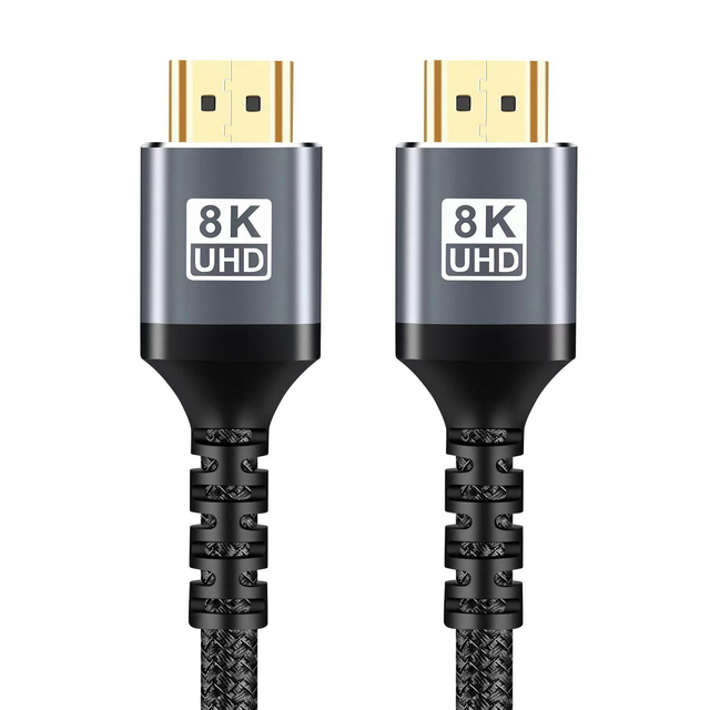 2 Meter HDMI 2.1 Gold-Plated Cable for 8K 60Hz 4K 120Hz Smart Home Product for TV Computer Monitor Data Projector Connectivity