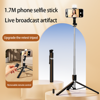 Alles In Één Draagbare Statief Selfiestick Met Afstandsbediening Telescopische Telefoon Zelfstick