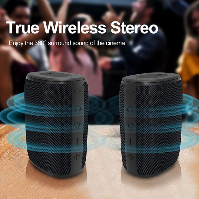 Wireless Portable Outdoor for Bluetooth Speaker with RGB LED Lighting Battery Powered for Home Theatre Party Computer & Mobile