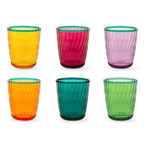 Juego de 6 vasos acrílicos de colores Cl43, artículos promocionales para bebidas - Product Image 1
