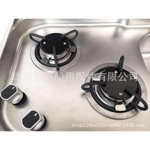 Estufa de Gas Integrada de Doble Quemador con Fregadero, Cubierta de Vidrio Templado de Acero Inoxidable para Autocaravanas y Yates - GR-904RS, Accesorio Interior - Product Image 2