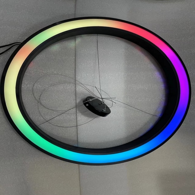 Stage Lighting RGB LED Pendant Light DMX Ring Pixel Circle Light for Nightclub DJ Bar