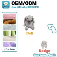 Fabricante de Peluches Personalizados con Logotipo y Múltiples Colores, Conejo de Orejas Largas de Peluche, Lindo Conejito de Peluche con Camisetas CPC